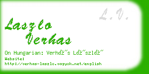 laszlo verhas business card